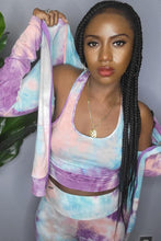 Load image into Gallery viewer, Active Wear Tye Dye Set (Pink/Purple)
