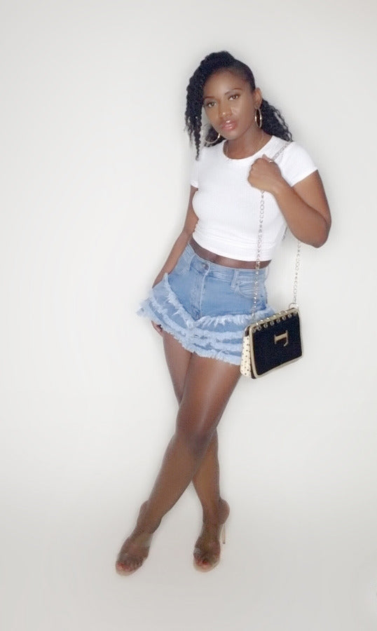 I'm Flattered Denim Shorts