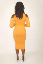 Load image into Gallery viewer, Jhenna Midi Dress (Mustard)
