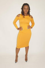 Load image into Gallery viewer, Jhenna Midi Dress (Mustard)
