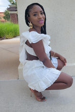 Load image into Gallery viewer, Ruffles Mini Dress (White)
