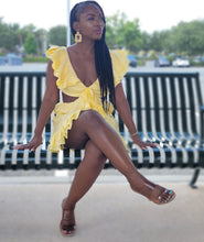 Load image into Gallery viewer, Ruffles Mini Dress (Yellow)
