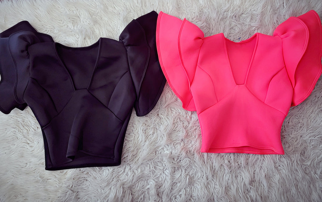 Pretty Wings Top (Neon Pink)